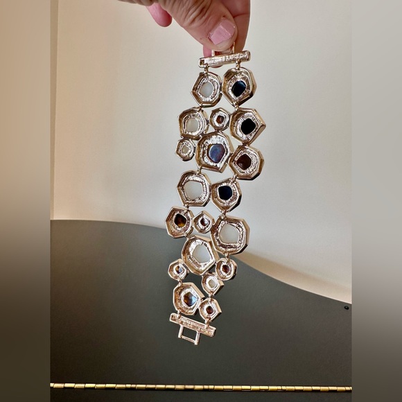 NWOT Banana Republic Rare Luxury Geo Rocks Line Statement Bracelet - Picture 17 of 17